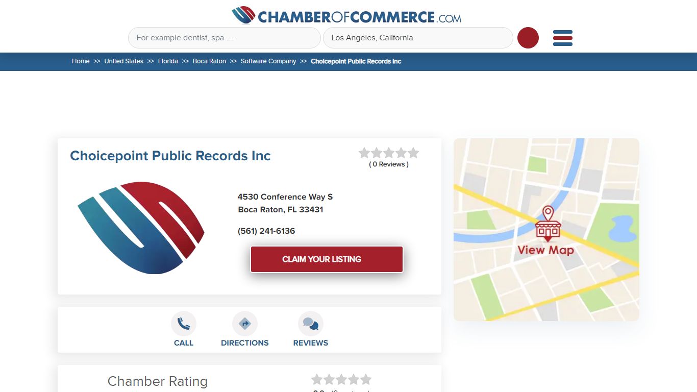 Choicepoint Public Records Inc in Boca Raton, FL 33431 - (561) 241-6136